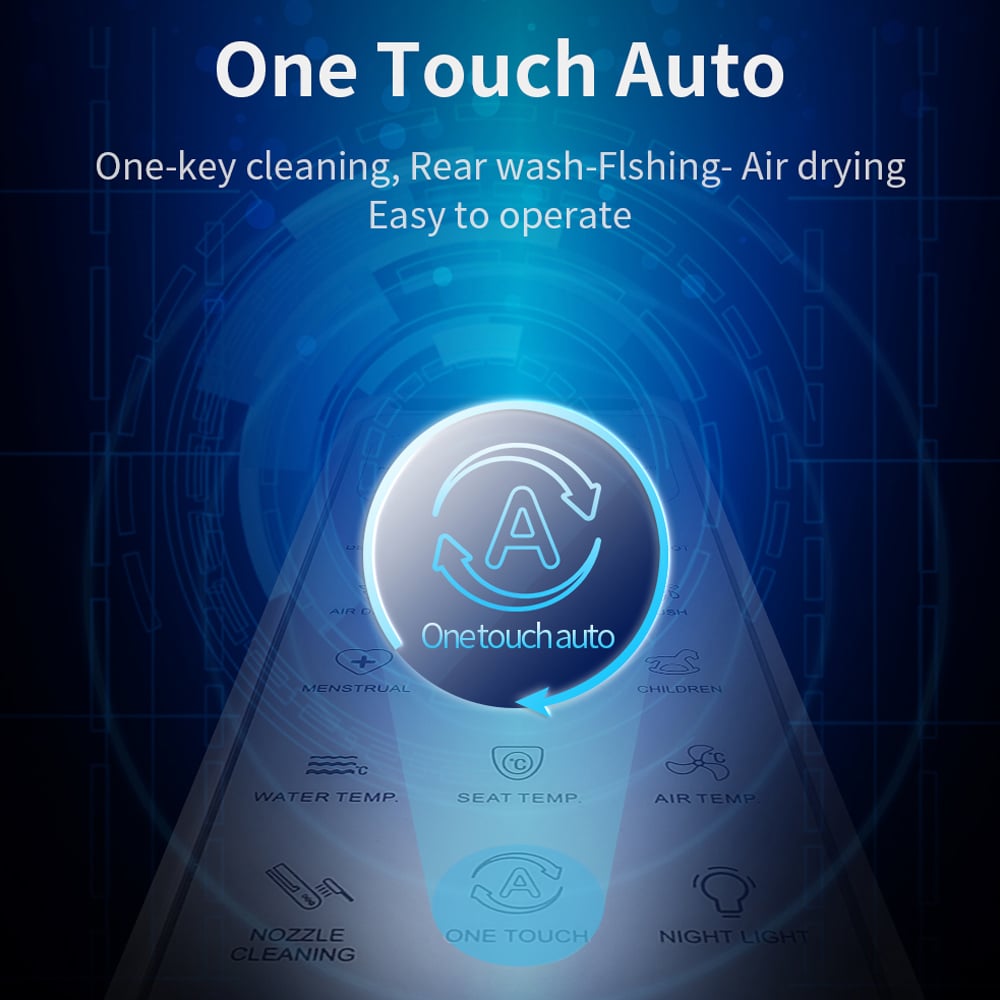 Fitro H1 Compact Smart Bidet Toilet with Automatic Flushing 1.32 GPF