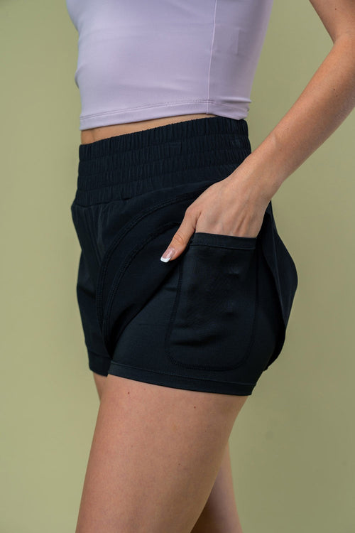 High-Waisted Knit Shorts