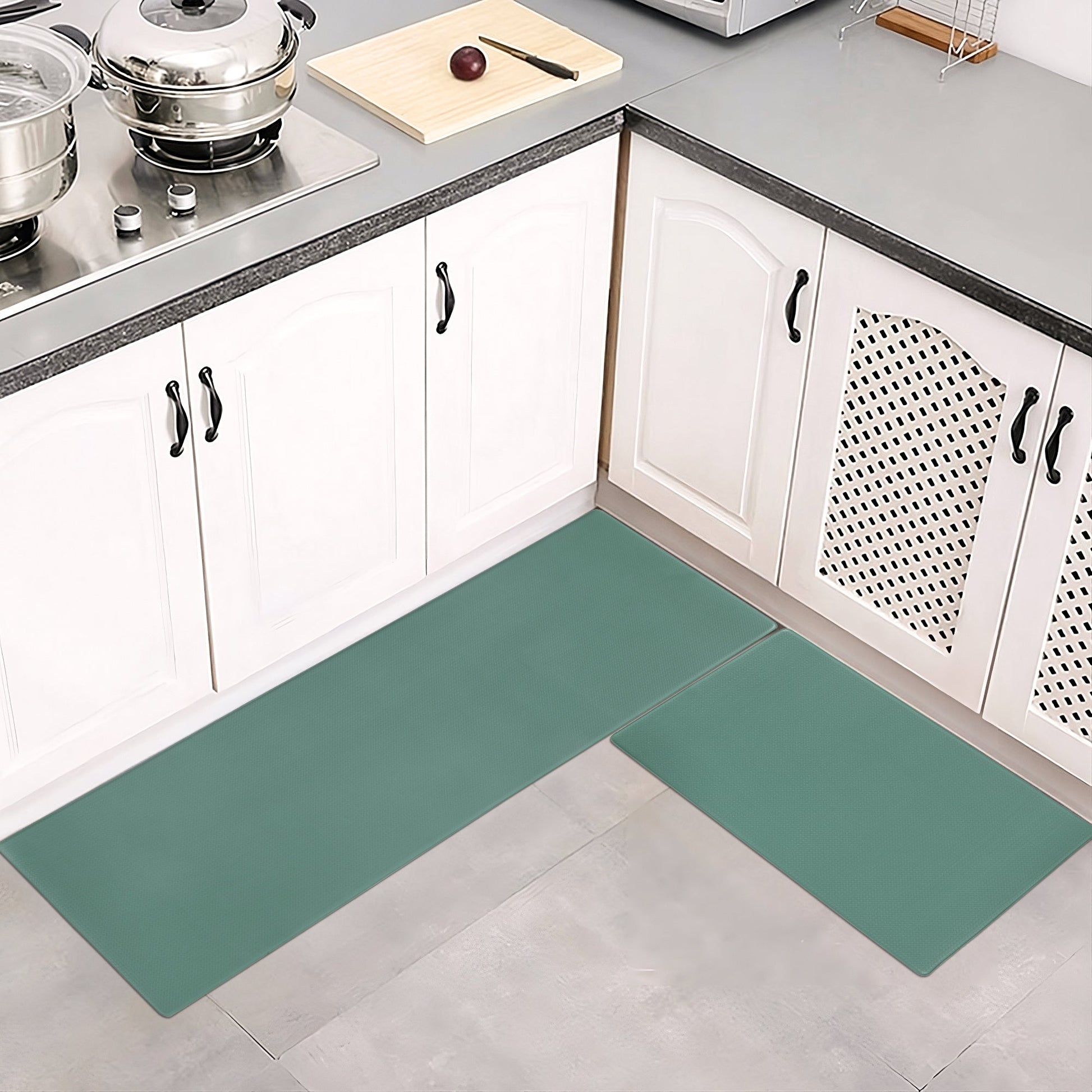 Kitchen Floor Mat Two-piece Set Of Non-slip, Waterproof And Easy To