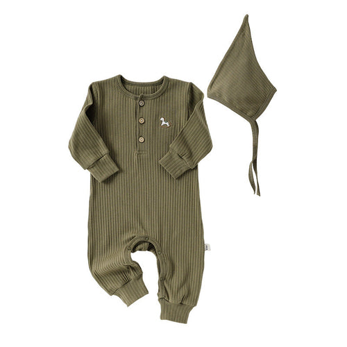 Unisex Embroidered Cartoon Horse Long Sleeve Outfit