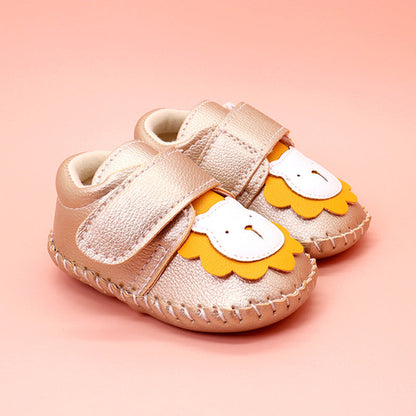 Baby Cartoon Bear Patched Soft Sole Toddler Shoes
