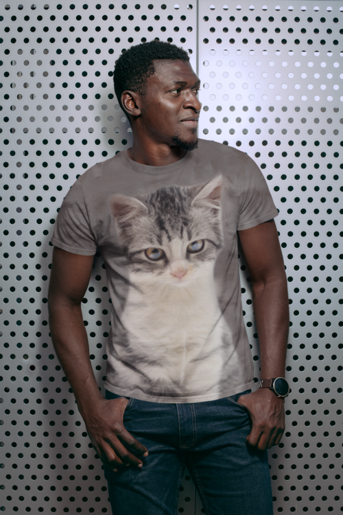 Men's All-Over Print Cat Tee